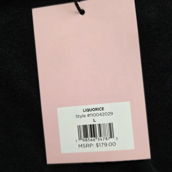 Juicy Couture Terry Black Velour Hoodie & Shorts Set - Size L - Picture 6 of 6